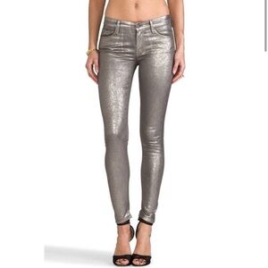 MOTHER Silver Skinny Jeans